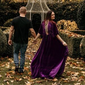 Photoshoot velvet and sequin dress